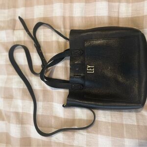 Black Leather Crossbody Bag